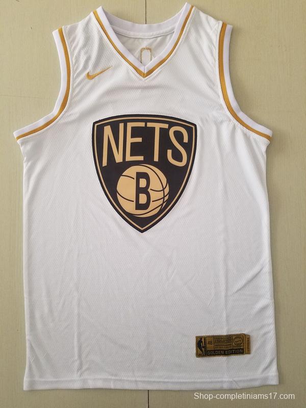 Kevin Durant 7 White Golden Edition Jersey