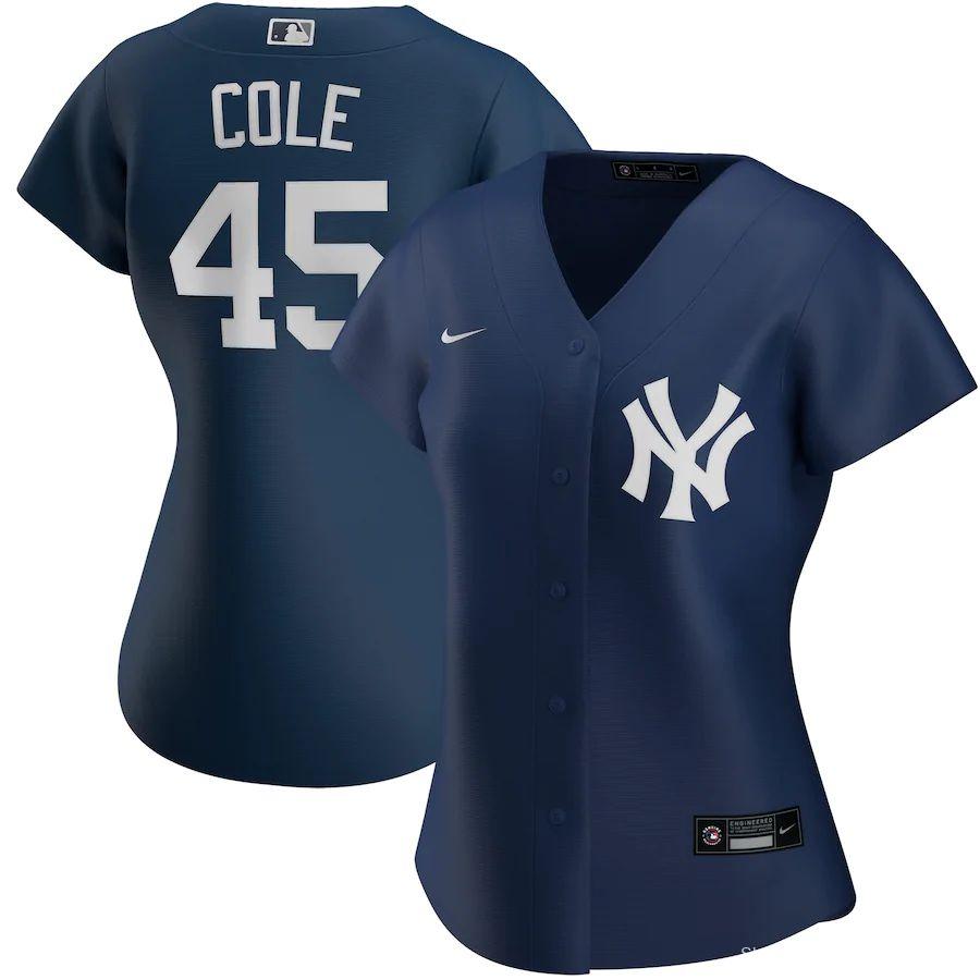 Women's Gerrit Cole Navy Alternate 2020 Player Name Team Jersey