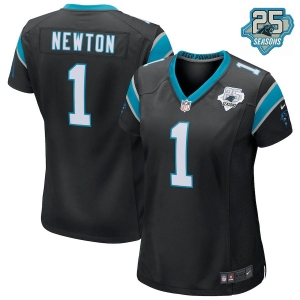 Women's Cam Newton Black 25th Season Player Limited Team Jersey