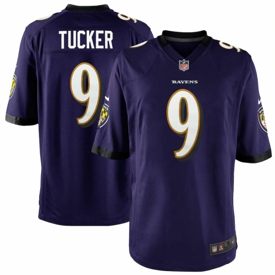 Youth Justin Tucker Purple Player Limited Team Jersey