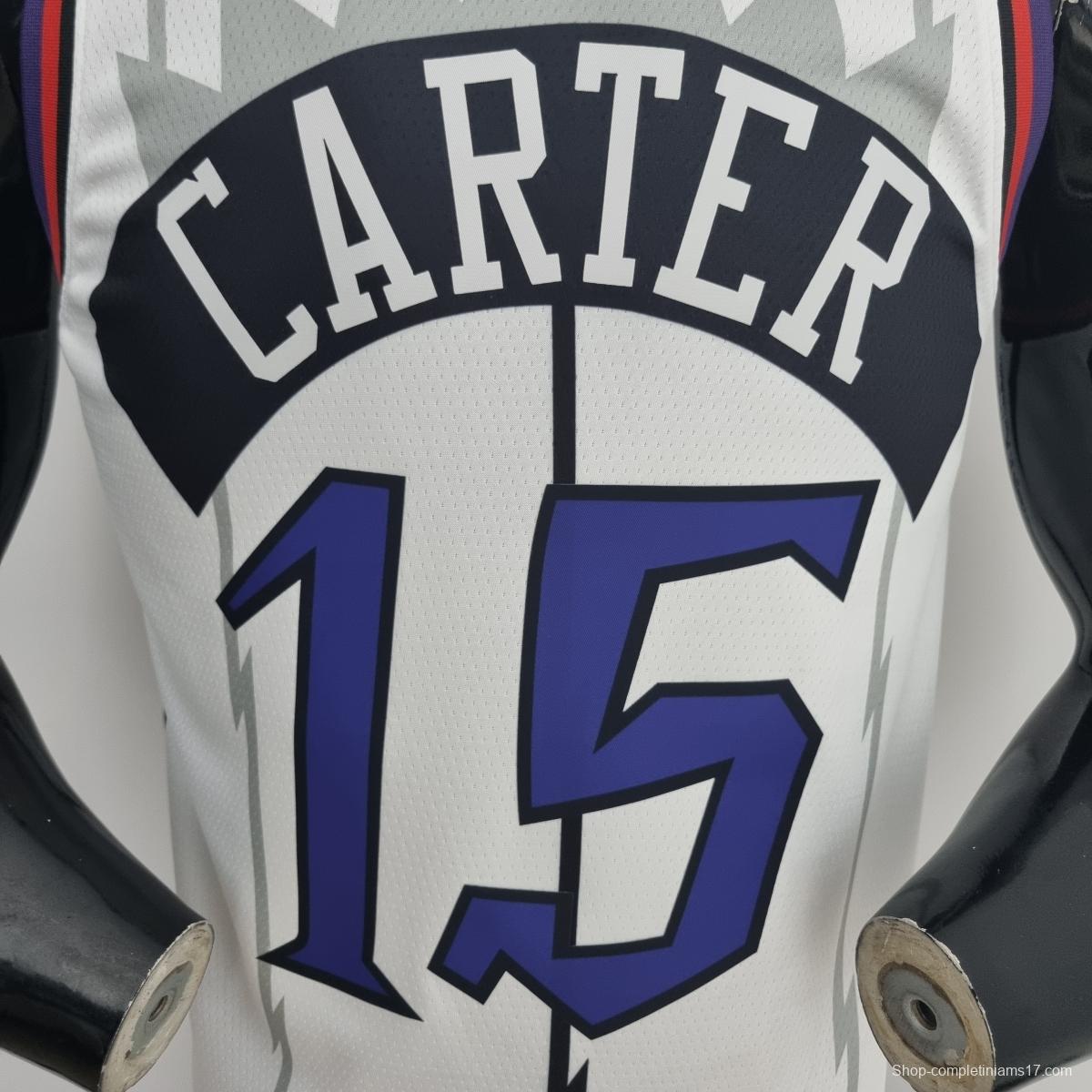 Toronto Raptors CARTER #15 White NBA Jersey