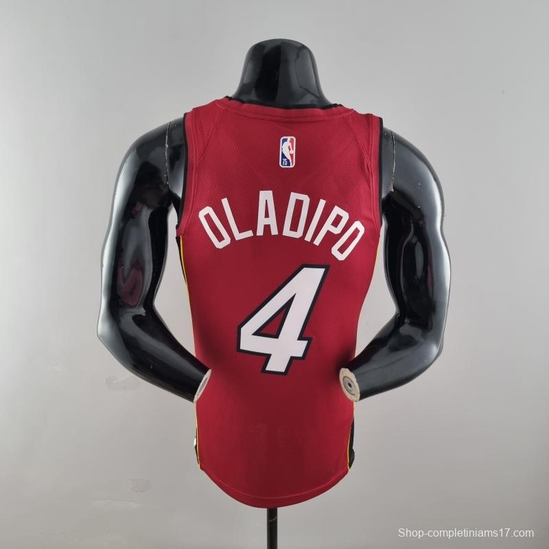 75th Anniversary Miami Heat Jordan OLADIPO#4 Burgundy NBA Jersey