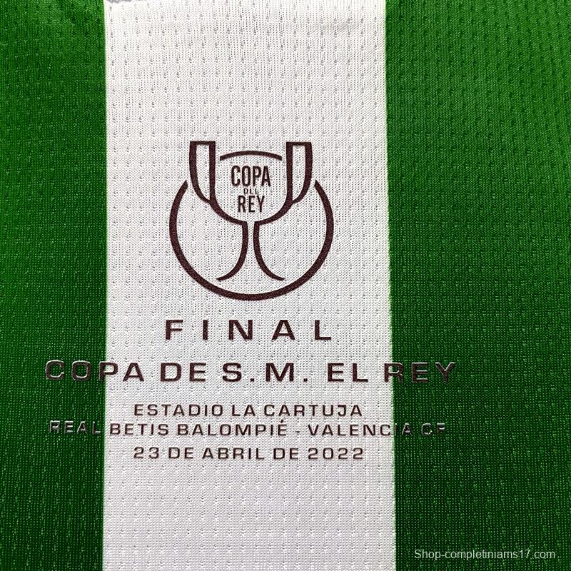 22/23 Real Betis King's Cup Version Home  Soccer Jersey