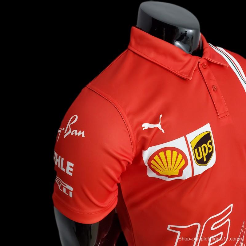 F1 Formula One 2022 Ferrari Polo Red 