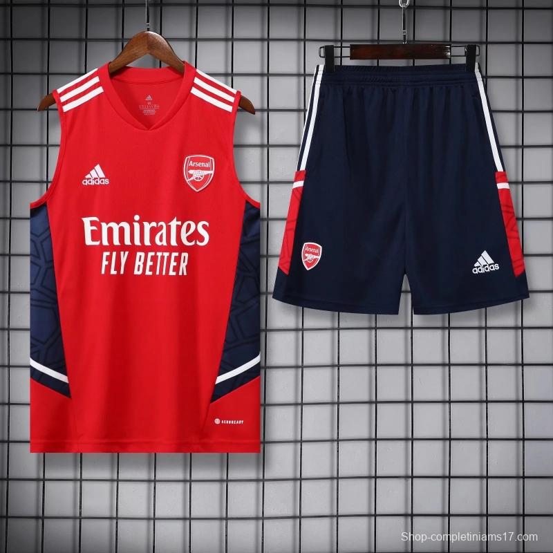 22/23 Arsenal Red Pre-match Training Jersey Vest