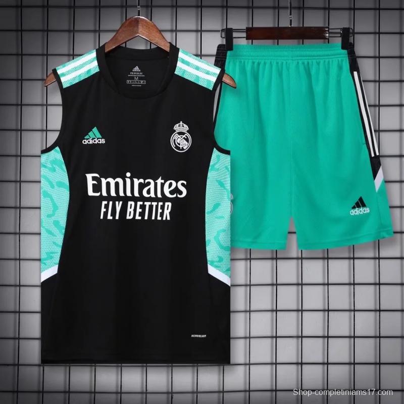 22/23 Real Madrid Pre-match Training Jersey Black Vest