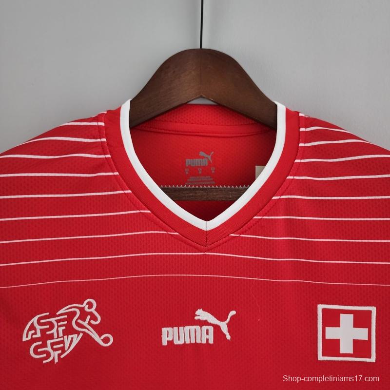 2022 Switzerland Home Soccer Jersey