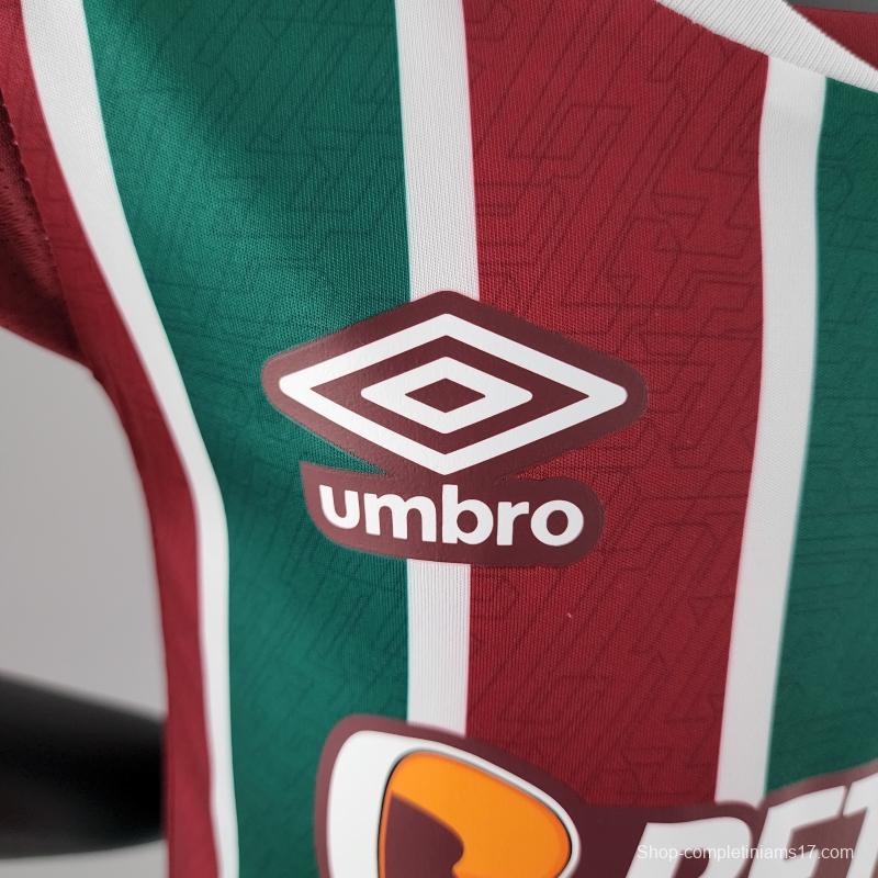 22/23 Kids Kit Fluminense Home Size16-28 Soccer Jersey