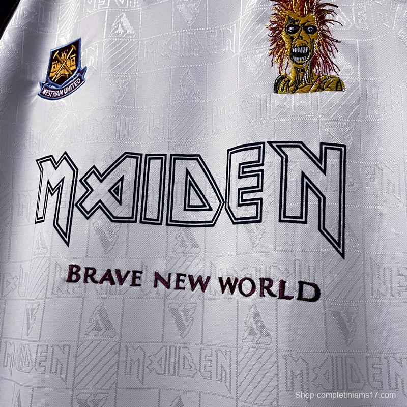 Retro 1999 West Ham Iron Maiden Away Soccer Jersey