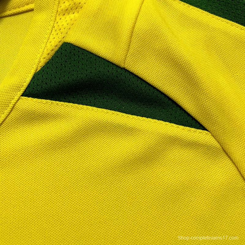 Retro 2002 Brazil Home Soccer Jersey