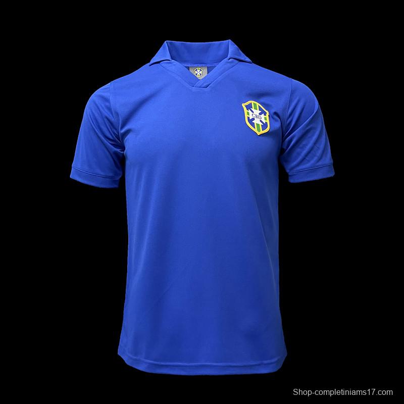 Retro 1957 Brazil Away Soccer Jersey