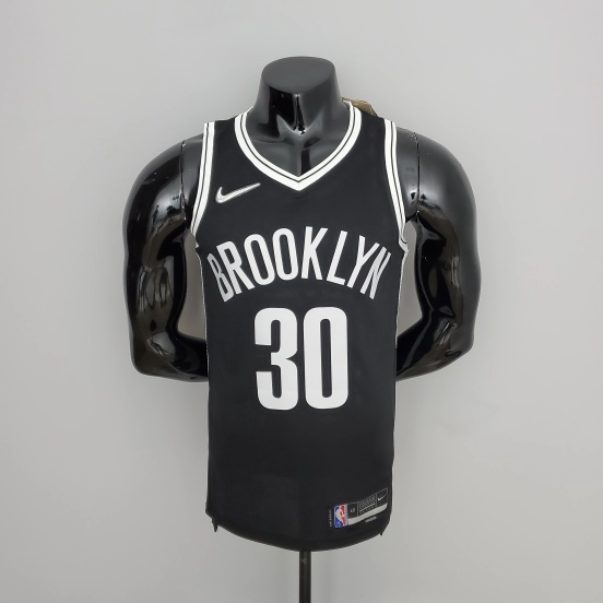 NBA 75th Anniversary Curry #30 Nets Black Jersey