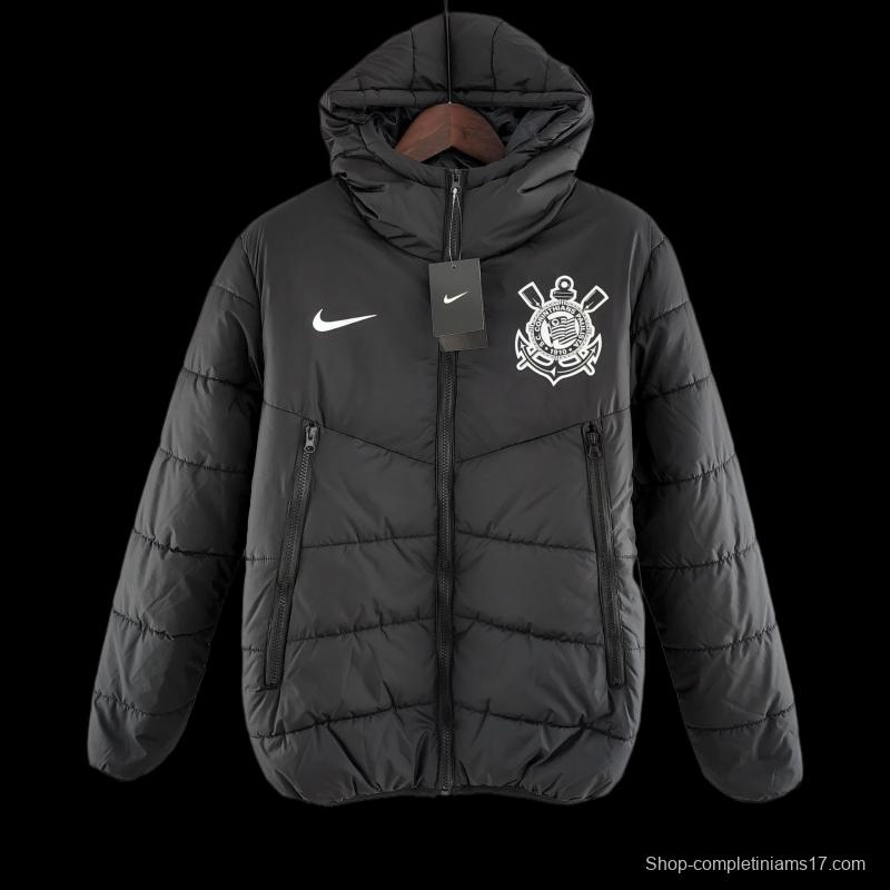 2022 Corinthians Down coat Jacket Black White Label