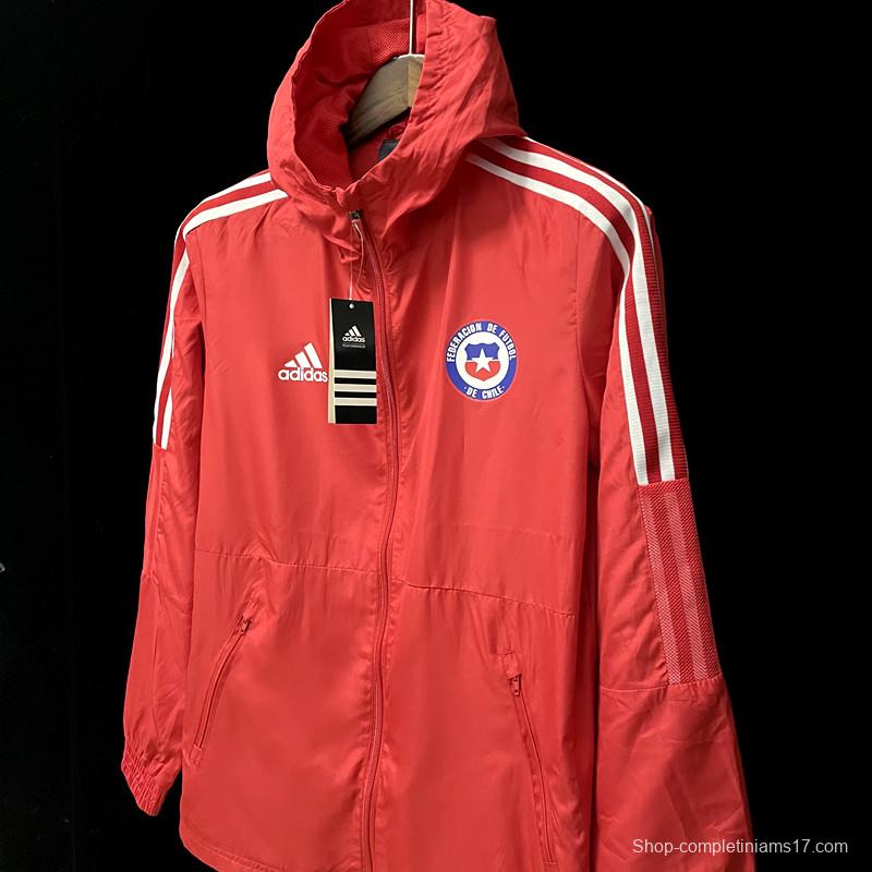 2022 Windbreaker Chile Home Soccer Jersey