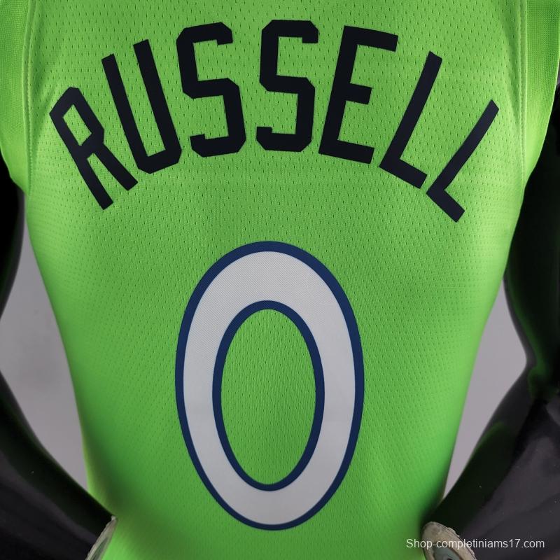 Minnesota Timberwolves RUSSELL#0 Air Jordan NBA Jersey Blue