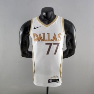 2020 Dallas Mavericks DONCIC#77 City Edition White NBA Jersey