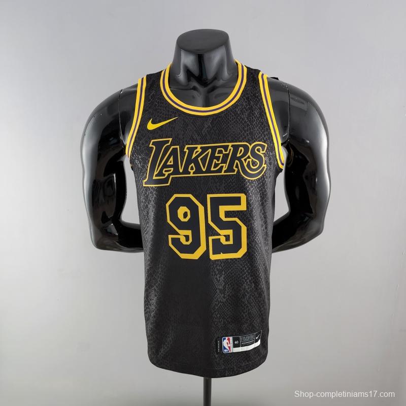 TOSCANO#95 Los Angeles Lakers Black NBA Jersey