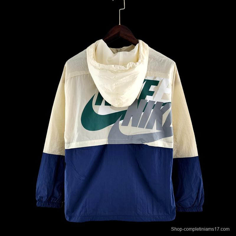 2022 NIKE Windbreaker Nike Beige Blue