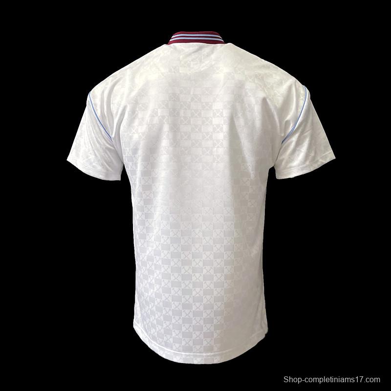 Retro 89/90 West Ham Away Soccer Jersey