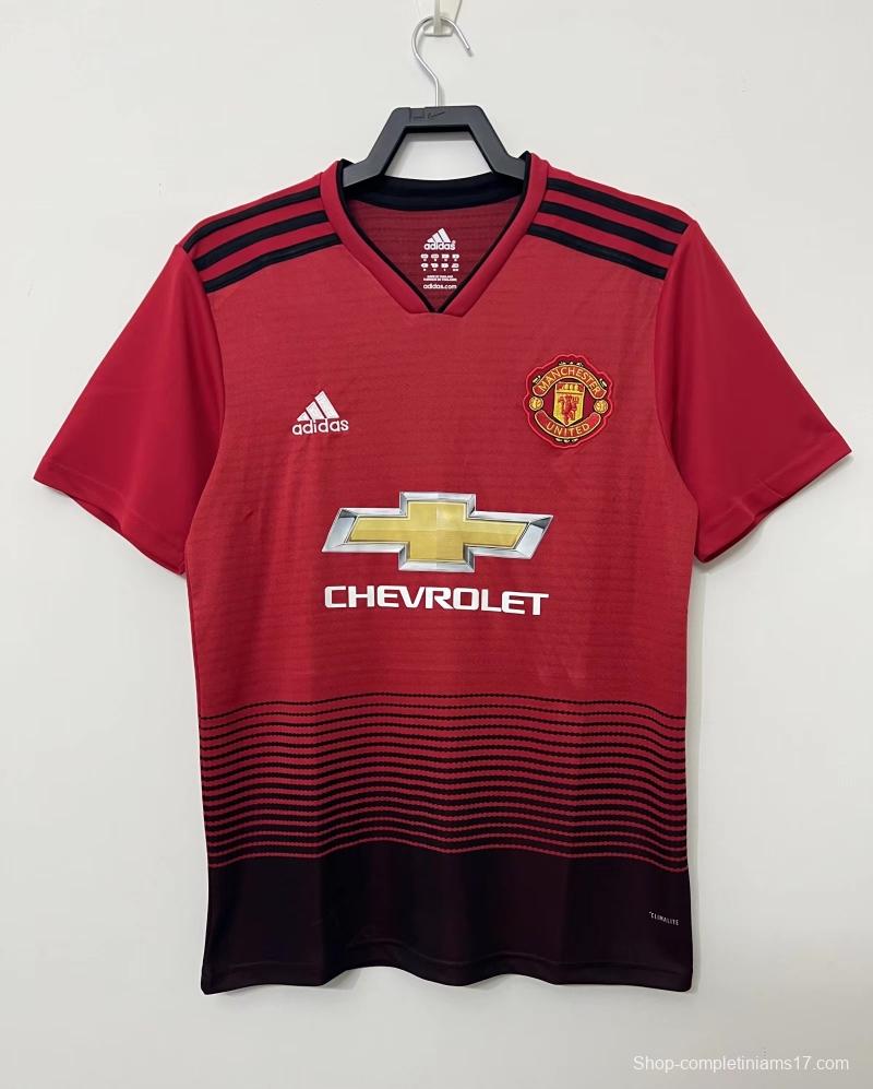 Retro 18/19 Manchester United Home Soccer Jersey