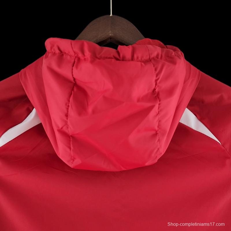 22/23 Liverpool Windbreaker Red And White