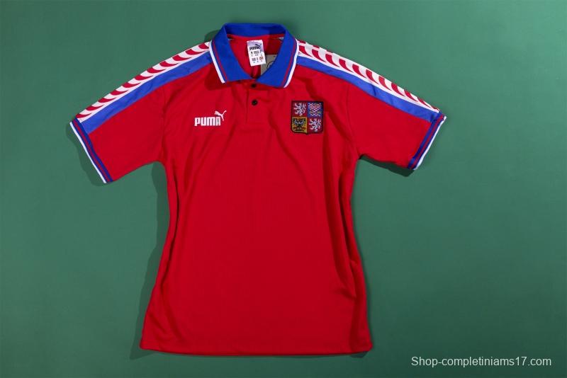 Retro 1996 Czech Republic Home Soccer Jersey