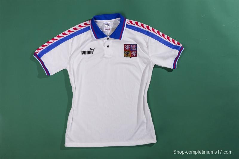 Retro 1996 Czech Republic  Away Soccer Jersey