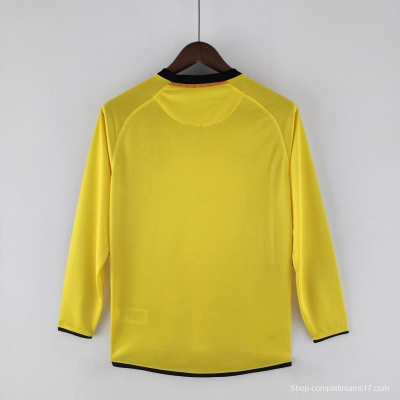 Retro 08/09 Long Sleeve Barcelona Away Soccer Jersey