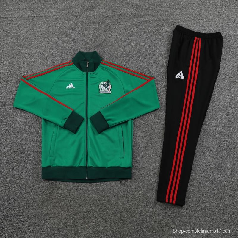 2022 Mexico Green Full Zipper Tracksuit