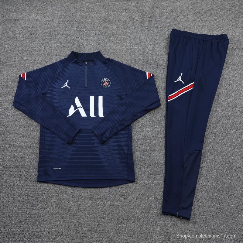 Kids 2022 PSG Navy Half Zipper Tracksuit