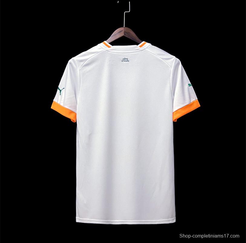 22/23 IVORY COAST Away White Jersey