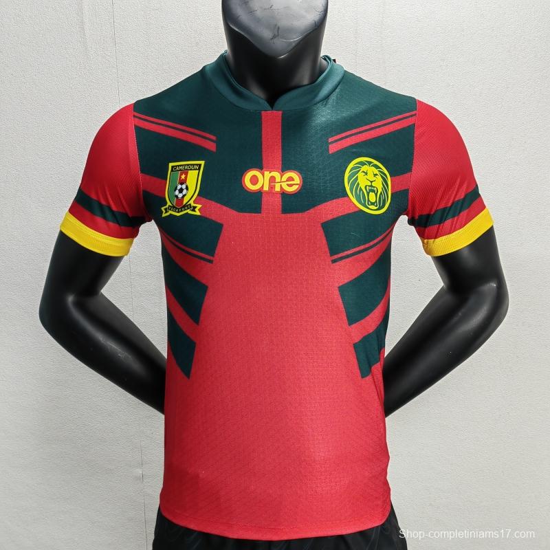 Player Version 2022 Cameroon Away Red Jersey