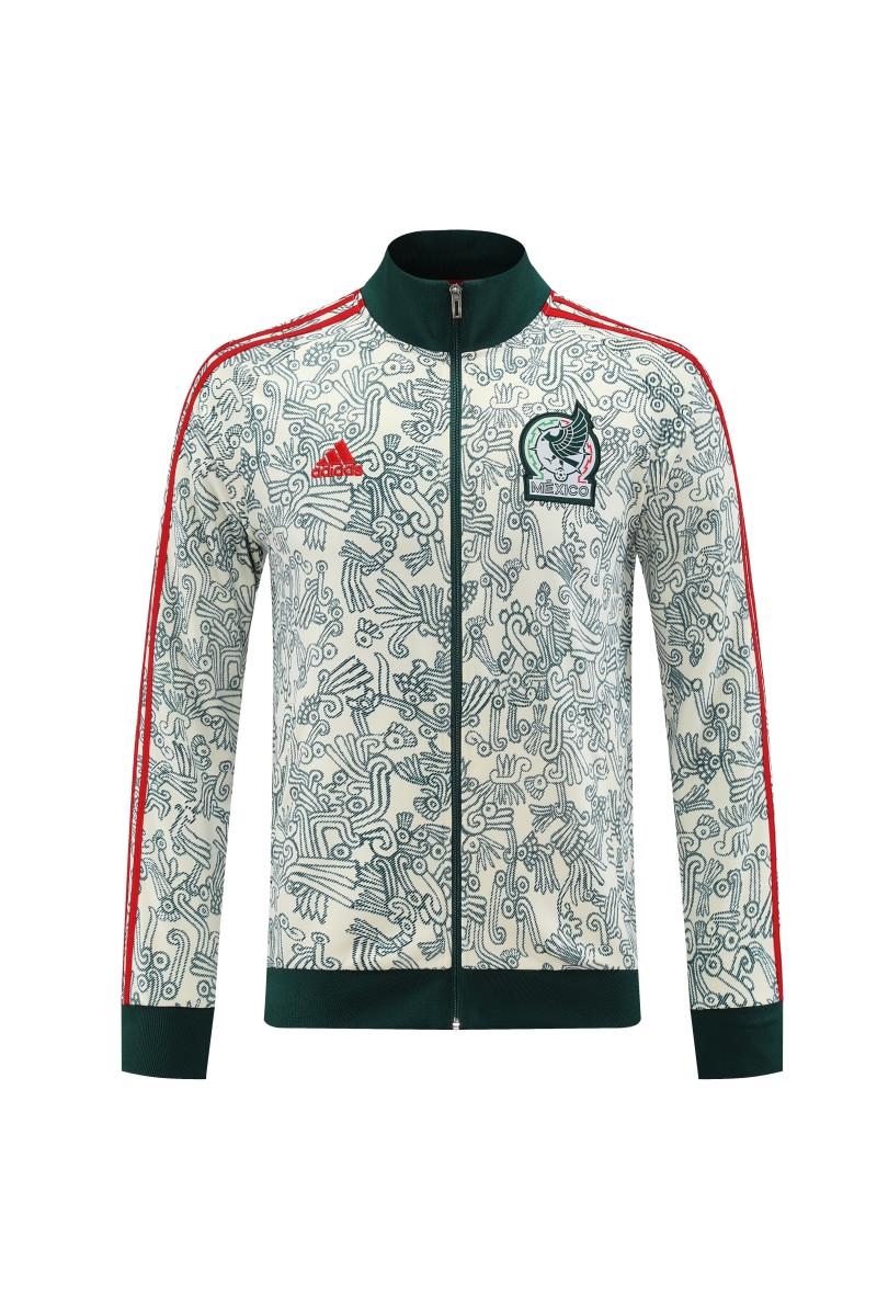 2022 Mexico Milk White Full Zipper Tracksuit