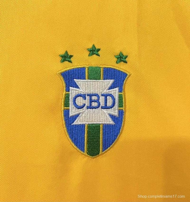 Retro 1970 Brazil Home Jersey 10#Pelé Commemorate The King Of Football