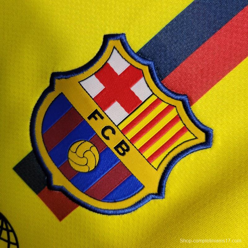 Retro 08/09 Barcelona Away Yellow Jersey