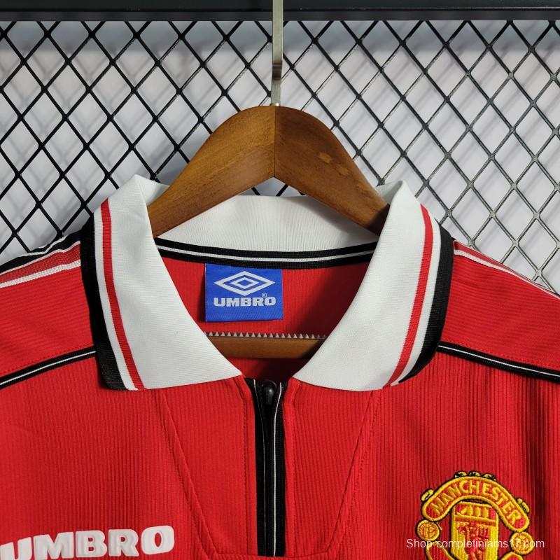 Retro 98-99 Manchester United Home Jersey