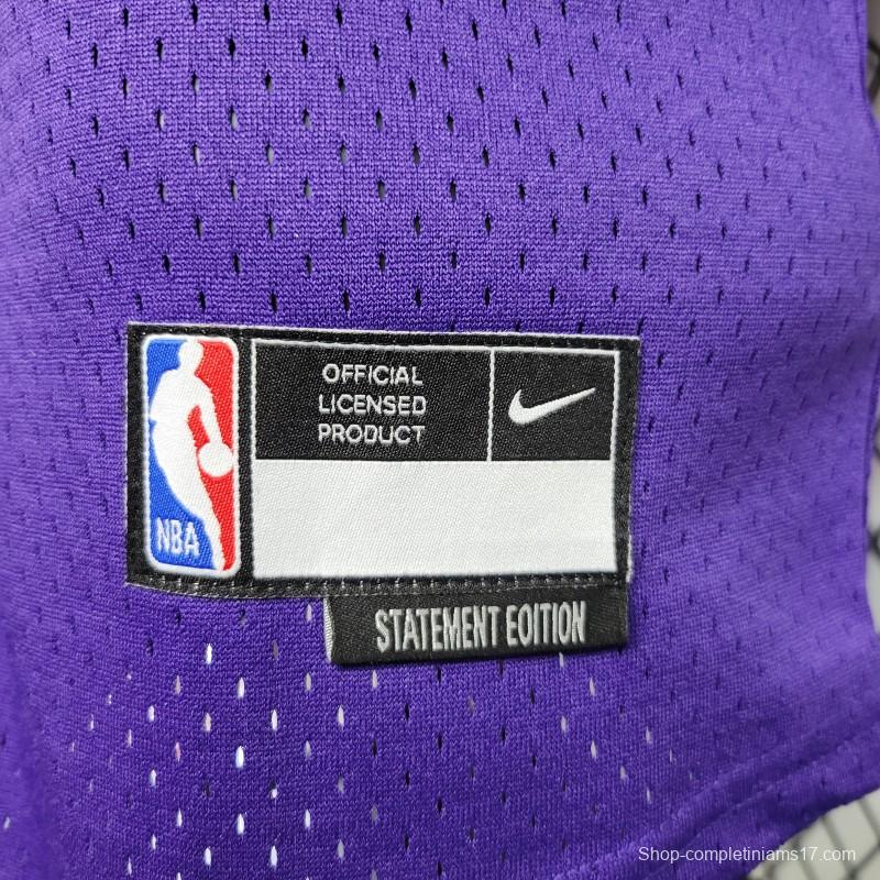 2023 NBA Lakers STATEMENT BASEBALL Purple Jersey