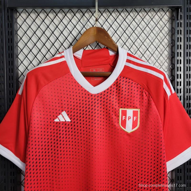 2023 Peru Away Red Jersey