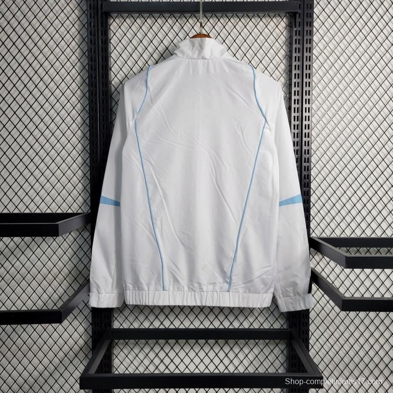 23-24 Real Madrid White Windbreaker