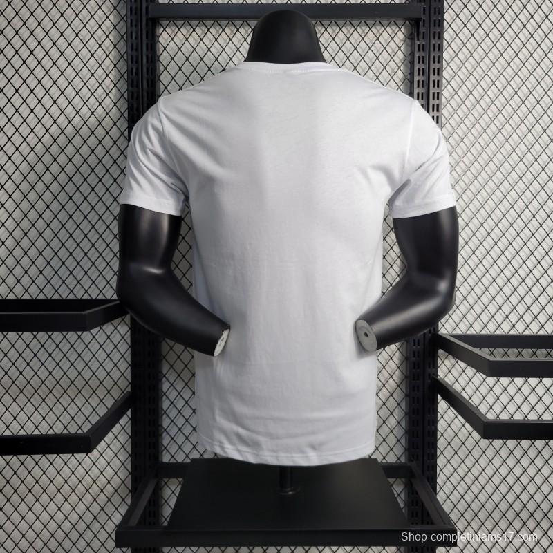 2023 Adidas White T-shirts WITH Adidas LOGO