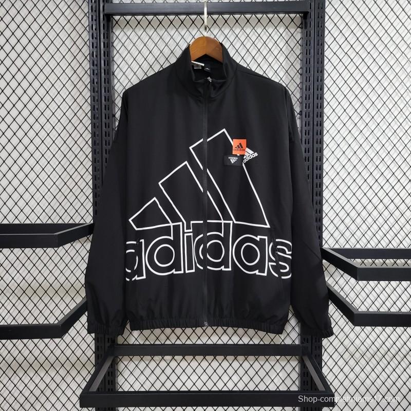 2023 Adidas Black Windbreaker