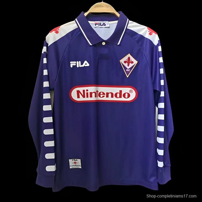 Retro 98/99 Fiorentina Home Long Sleeve Jersey