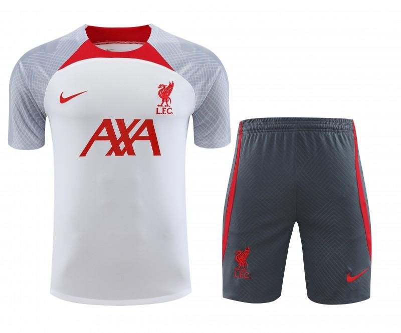 23-24 Liverpool White Grey Short Sleeve+Shorts