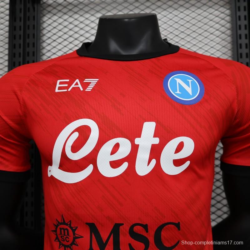 Player Version SSC Napoli Face Game Pierluigi Gollini Goalkeeper Jersey