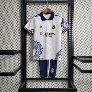 23-24 Kids Real Madrid Special Edition White Dragon Jersey  Size 16-28