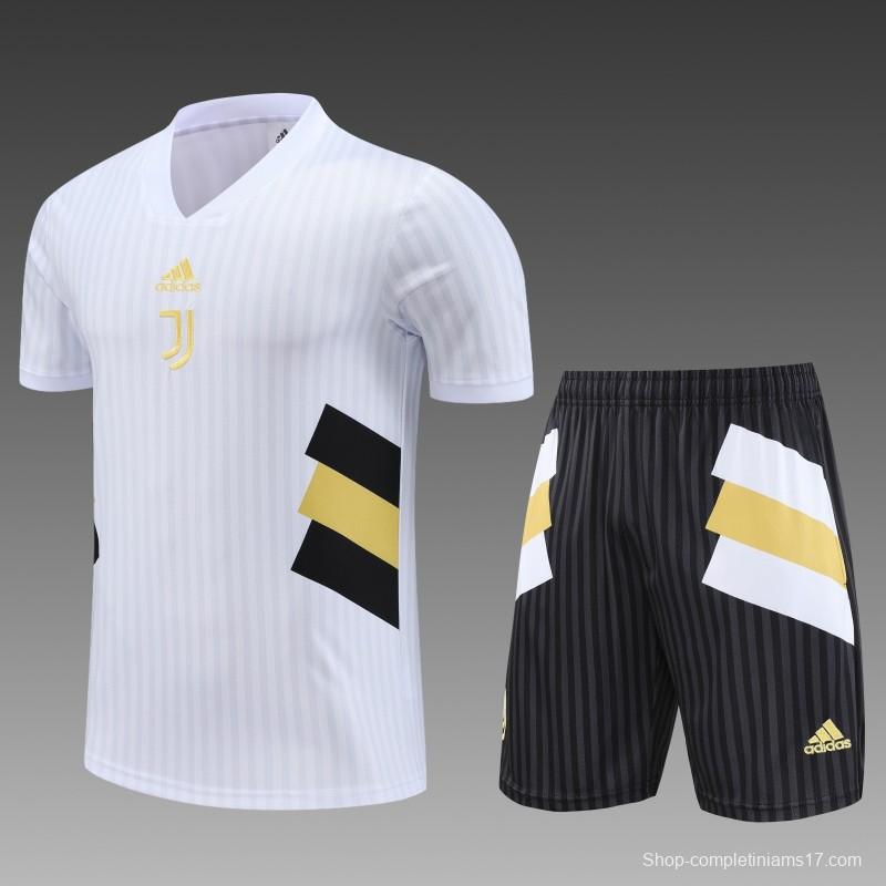 23 24 Juventus White Remake Icon Short Sleeve+Shorts