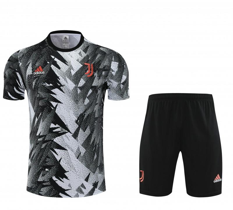 23-24 Juventus Black White Short Sleeve+Shorts