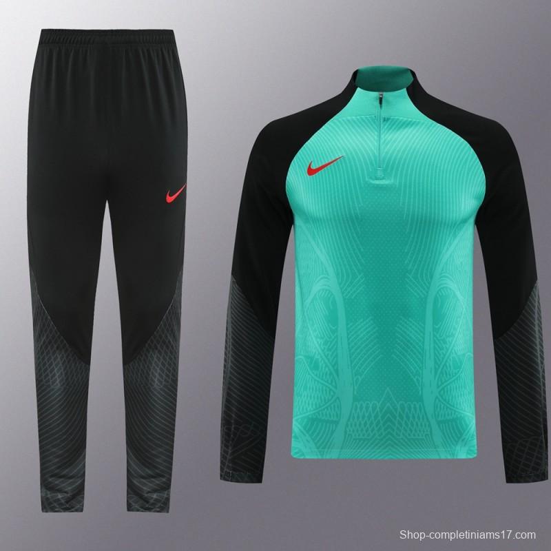 2024 Nike Green/Black Half Zipper Jacket+Pants