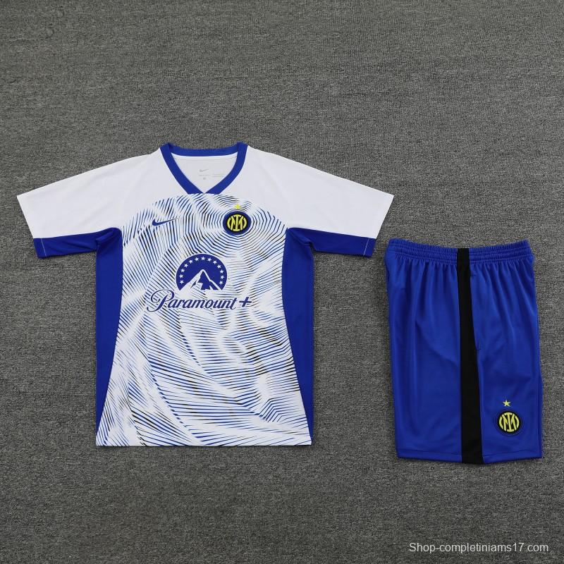 24/25 Inter Milan White Short Sleeve Jeresy+Shorts