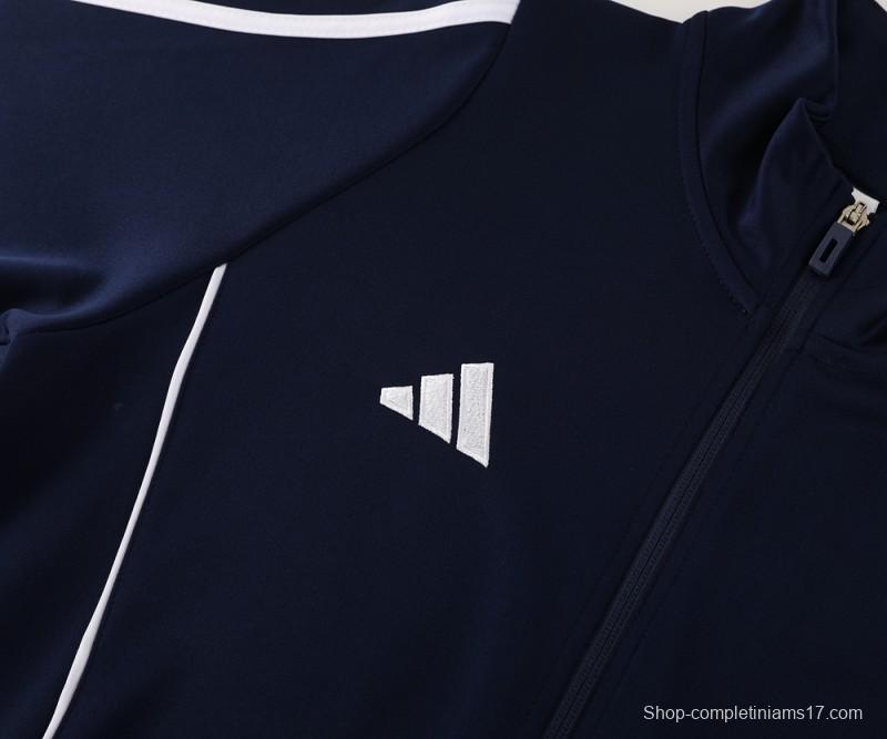 2024 Adidas Navy/White Full Zipper Jacket+Pants